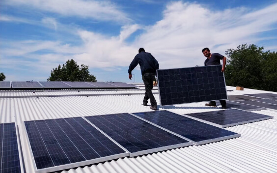 Construction of a 760kw solar system for a water booster station in Europe