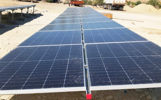 Construction of a 760kw solar system for a water booster station in Europe